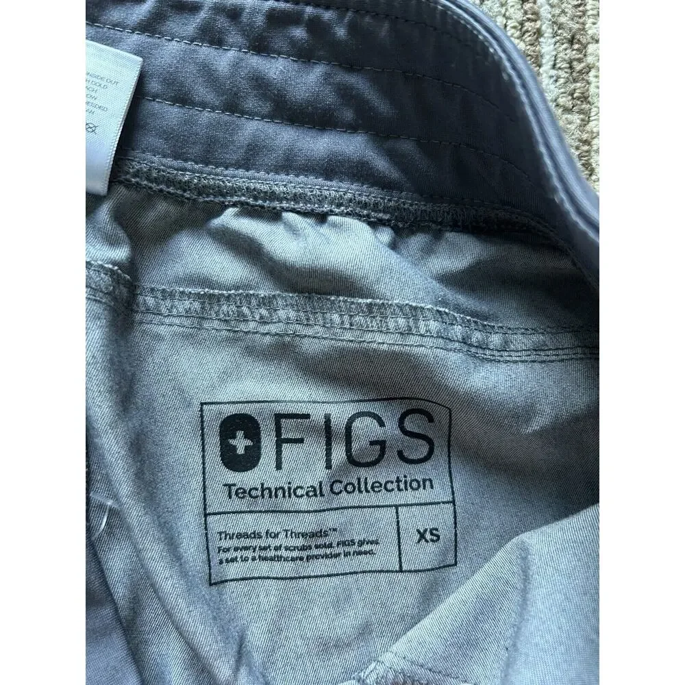 FIGS sz XS Kade Cargo Scrub Pants Womens T21004 Uniform GRAY A25